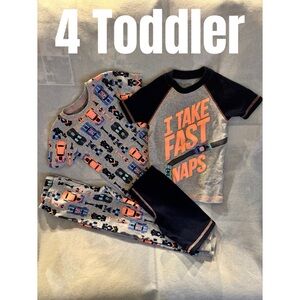 Carter's Gray and Orange Kids Pajama Set